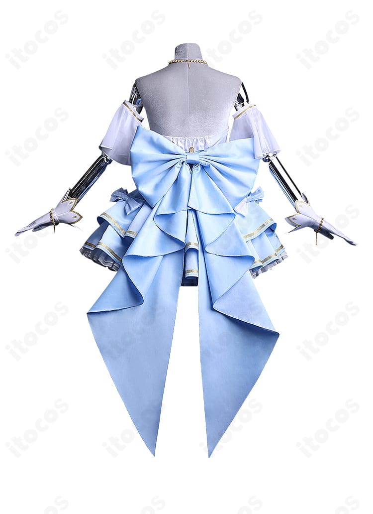 レーナ 魔法少女レジーナ衣装 背面。大きな背部蝶結びと背中のライン、ファスナー位置が確認できる画像。