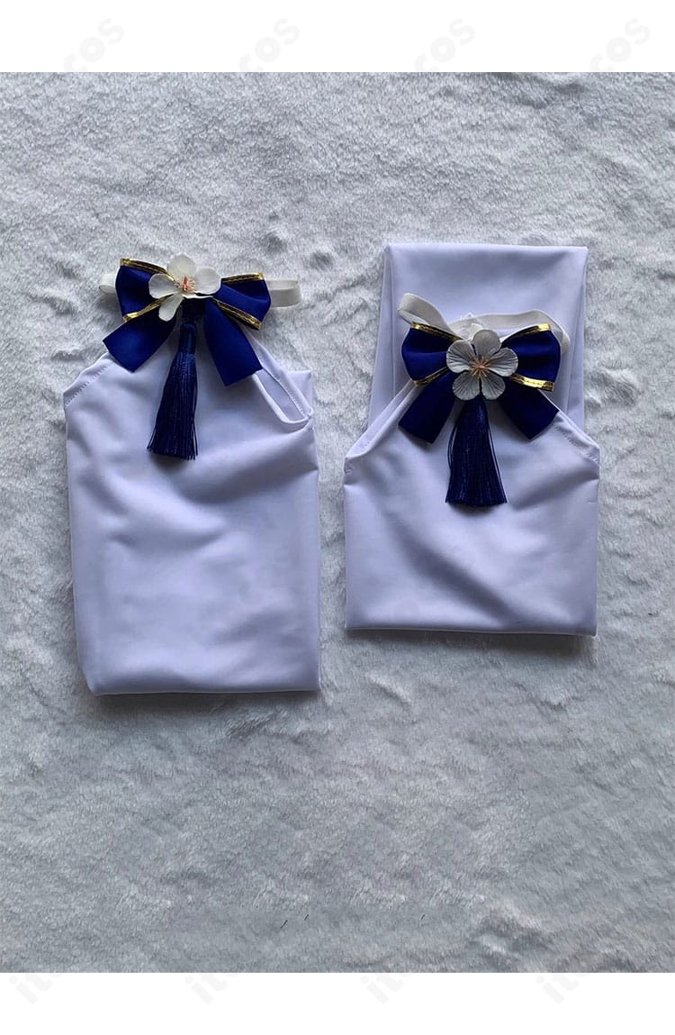 アズールレーン 信濃 バニーコスプレ衣装の腿周り装飾ディテール。装飾の質感と固定感が分かるクローズアップ。