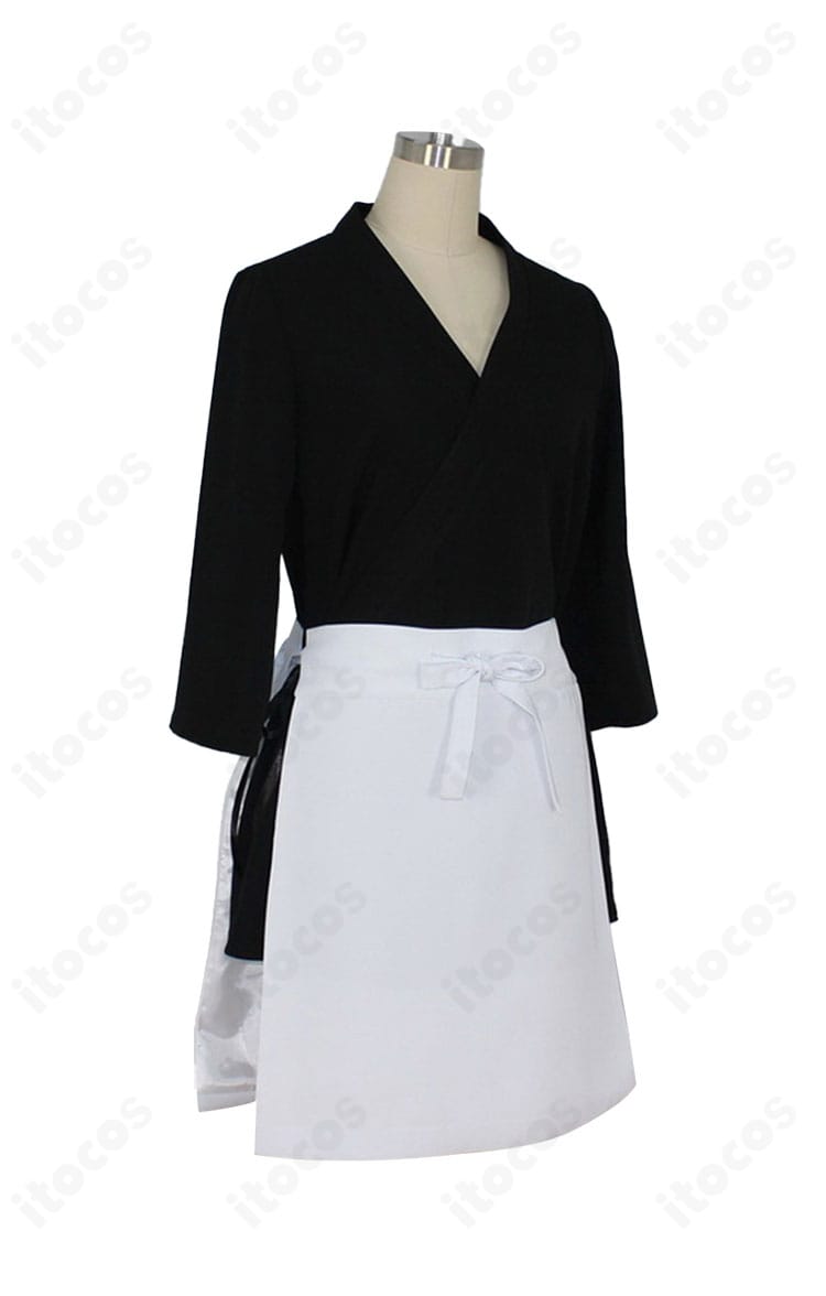 商品右側図｜のはらリン コスプレ衣装の右側面。袖口やサイドライン、背面への切り替えの見え方を示した画像。