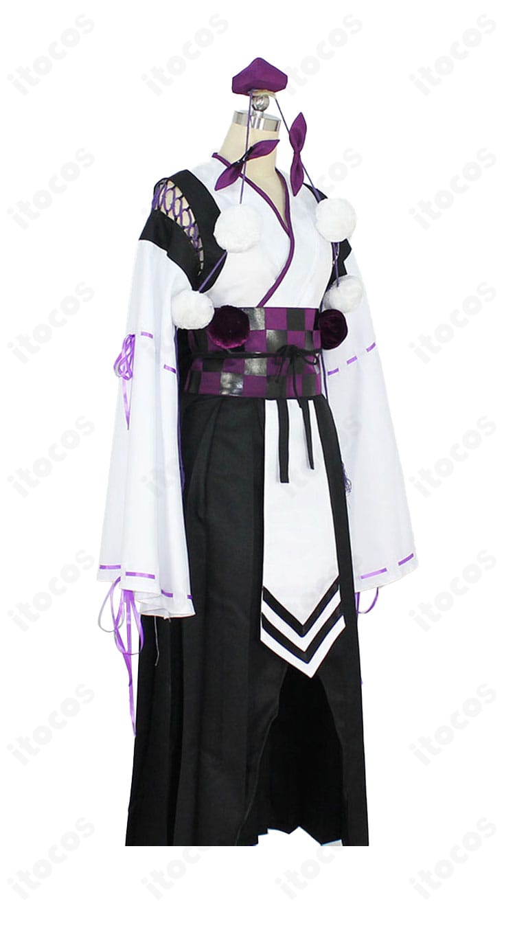 東方Project 姫海棠はたて衣装・右側面。コルセットベルトの調整幅やスカートの落ち感など、側面ディテールを確認できる画像。