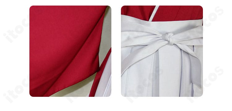 腰の結び目ディテール。結びの見映えと固定感を示すアクセント部分の近接画像