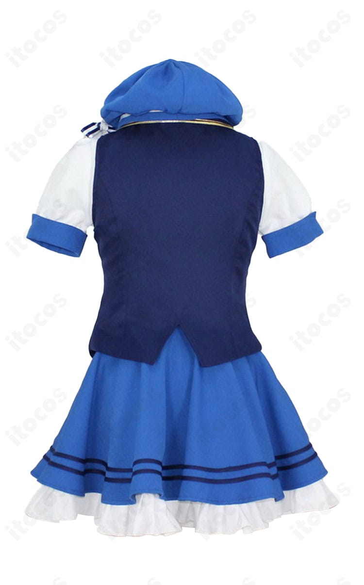 香風智乃 メイド服の背面。背中の切り替えとスカートの広がり、丁寧な仕上げを示すディテールが分かる画像。