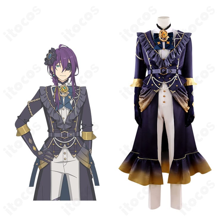 あんさんぶるスターズ！！ 傾慕の華 衣装一式（礼瀬マヨイ・日々樹渉・椎名ニキ）正面フルセット。イベント・撮影向けの高再現デザイン。