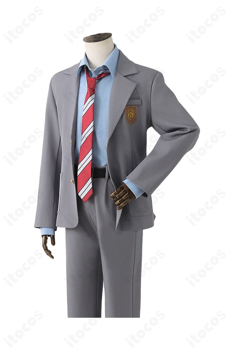 有馬公生コスプレ制服の側面ビュー。肩から裾にかけての美しいラインとフィット感が分かるカット。