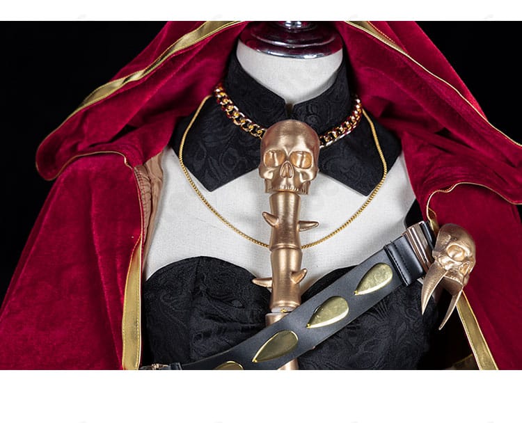 エレシュキガル衣装のつけ襟・ネックレス周りの装飾詳細。金色モチーフと質感を強調した精緻な造形