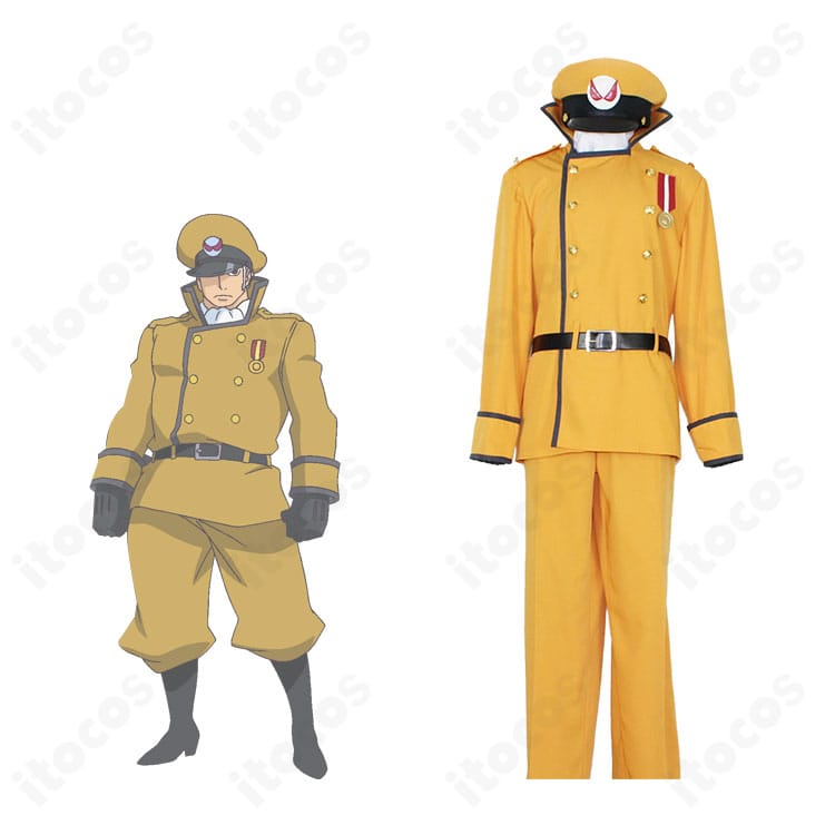 オレスキーの公式ビジュアルと正面商品写真。幻影帝国幹部衣装の全体バランスと色使いが分かる構図。