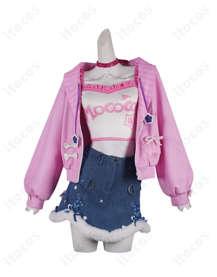 商品正面図。ホロライブ モココ・アビスガード新衣装の全体シルエットと配色が分かる画像。