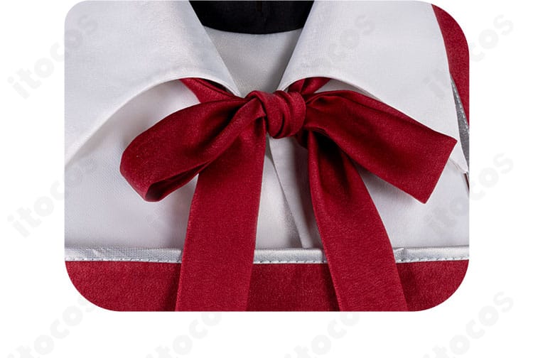 シエル・ファントムハイヴ 聖歌隊衣装の蝶リボン装飾の詳細。形状と結び目の立体感を表現。