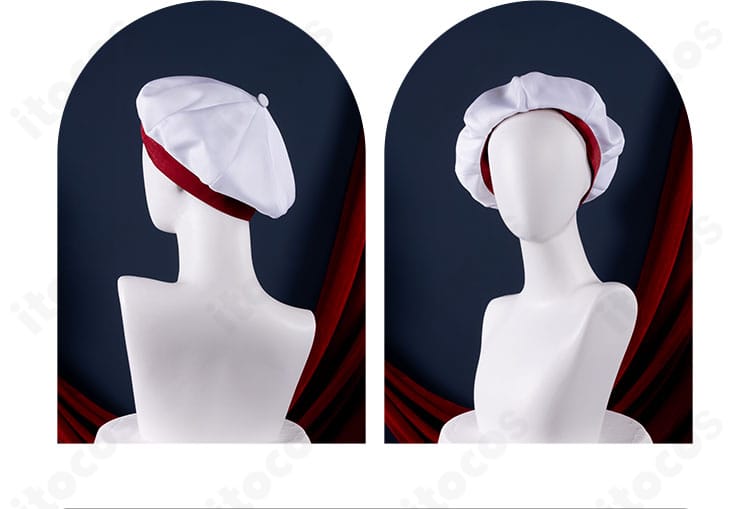 黒執事 シエル・ファントムハイヴ コスプレ衣装の帽子装飾。フォーマルなシルエットと装飾ポイントを強調。