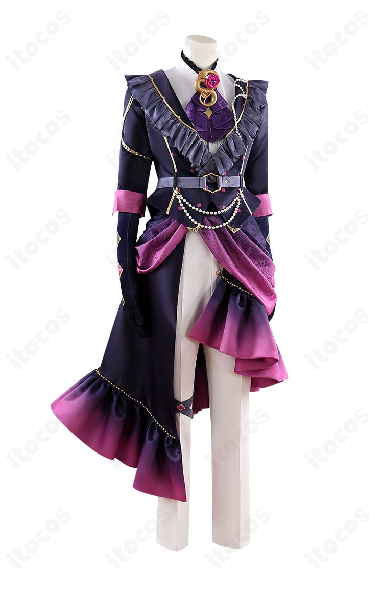 巴日和 コスプレ衣装 右側アングル。胸飾り・腰飾り・袖口のディテール強調