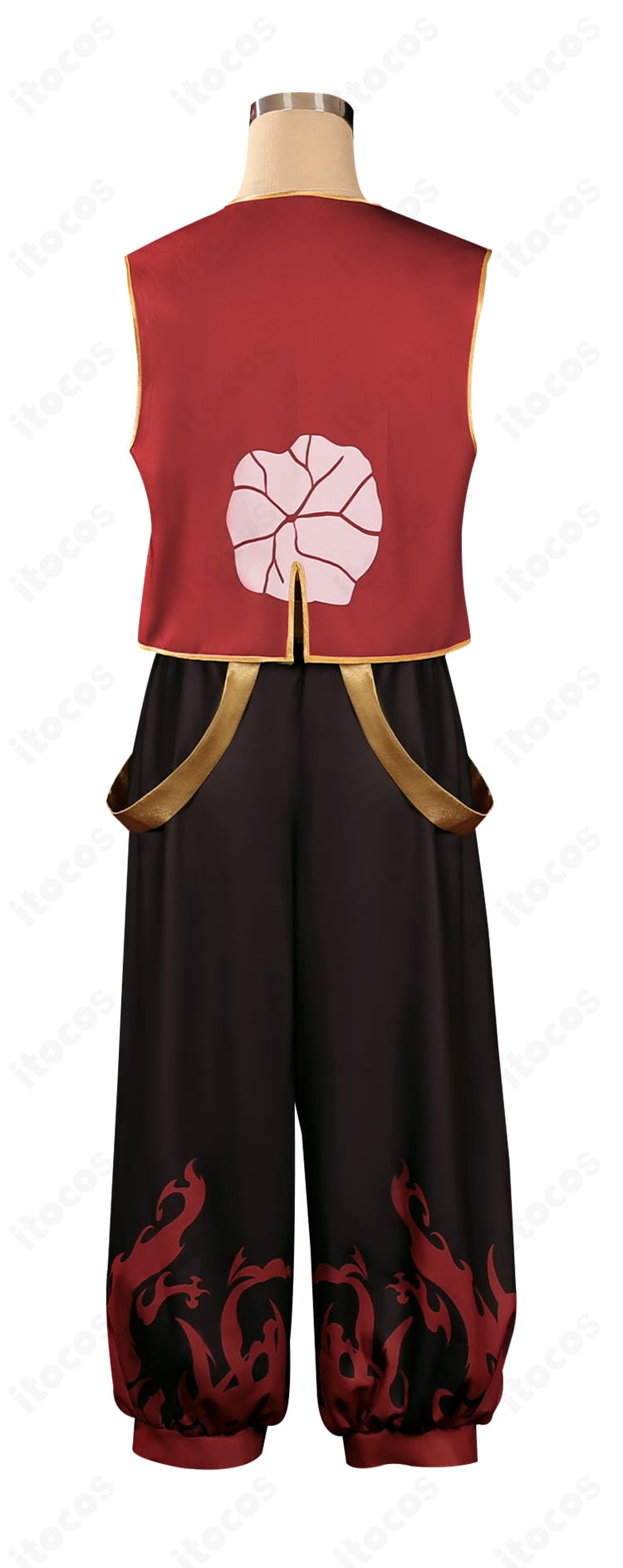 ナタ コスプレ衣装 背面。背中の装飾や帯の結びの再現度を示すバックビュー。