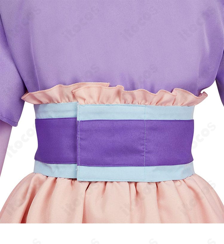 ITOCOS 薬屋のひとりごと 猫猫コスプレ衣装 腰部〜背面ディテール。フィット感と重ねの構成がわかる画像