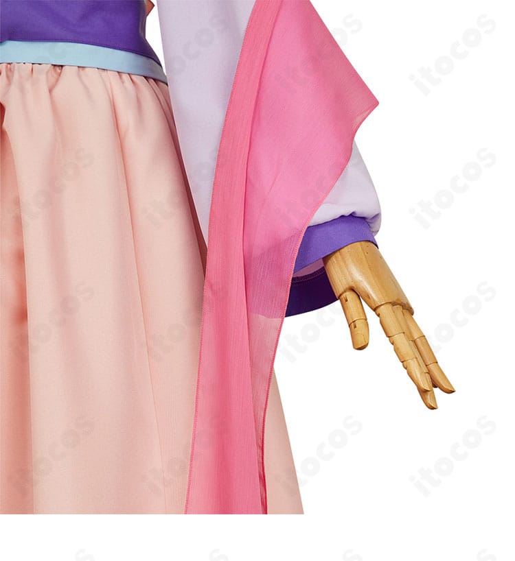 ITOCOS 薬屋のひとりごと 猫猫コスプレ衣装 袖の装飾ディテール。袖口の形状とステッチを確認できる画像