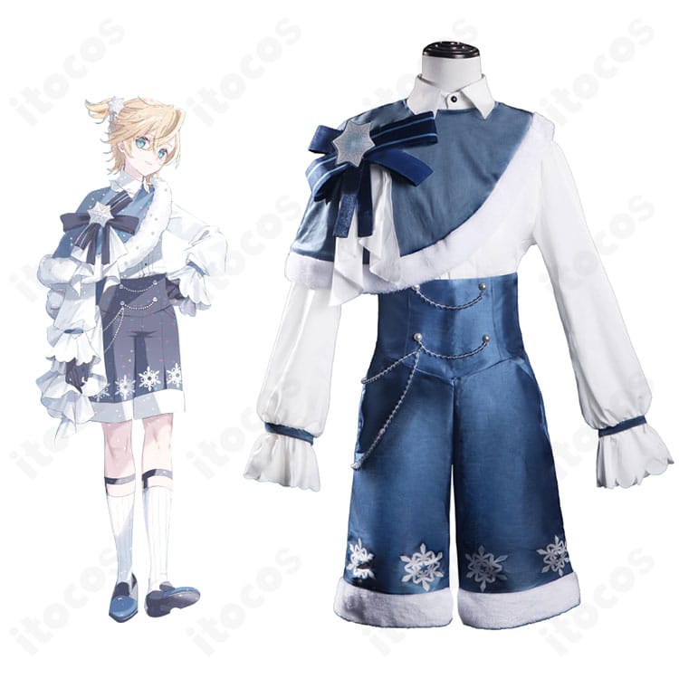 SNOW MIKU 2025版 鏡音レンのコスプレ衣装とキャラクタービジュアルの融合イメージ