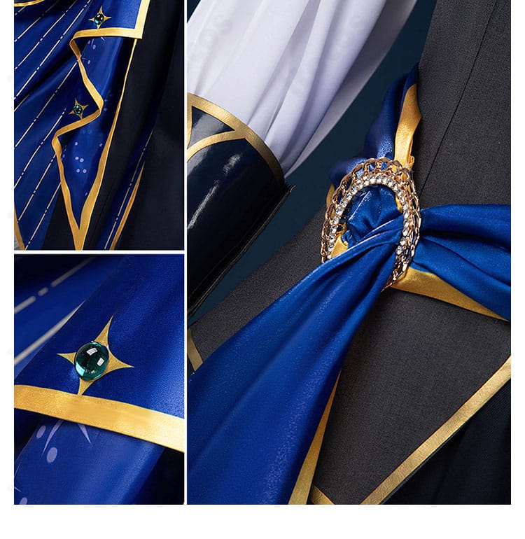 腰飾りの詳細。フリンジと装飾チェーンでステージ映えする動きを演出。