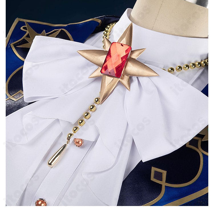 リボンタイ／ボウタイ装飾の詳細。形状と配色で特徴を再現したパーツ。