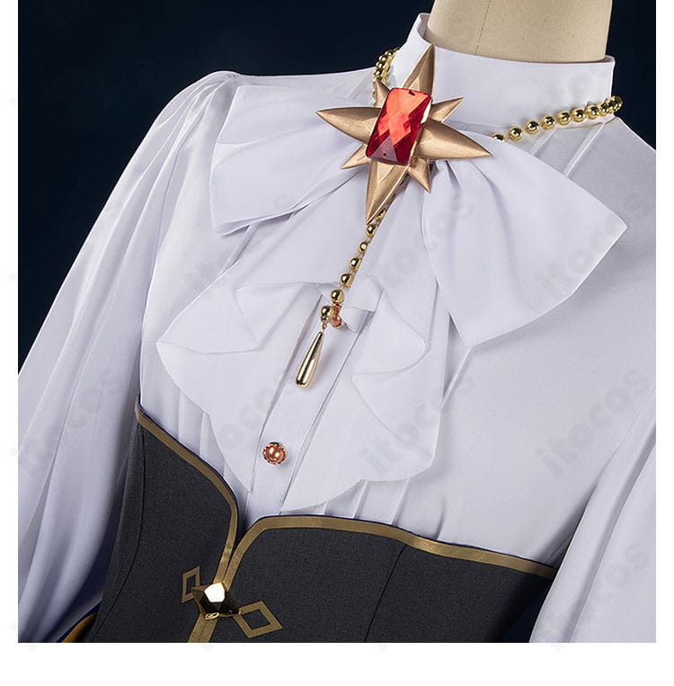 首飾り装飾の別アングル。重ね使いのデザインで華やかさを追加。