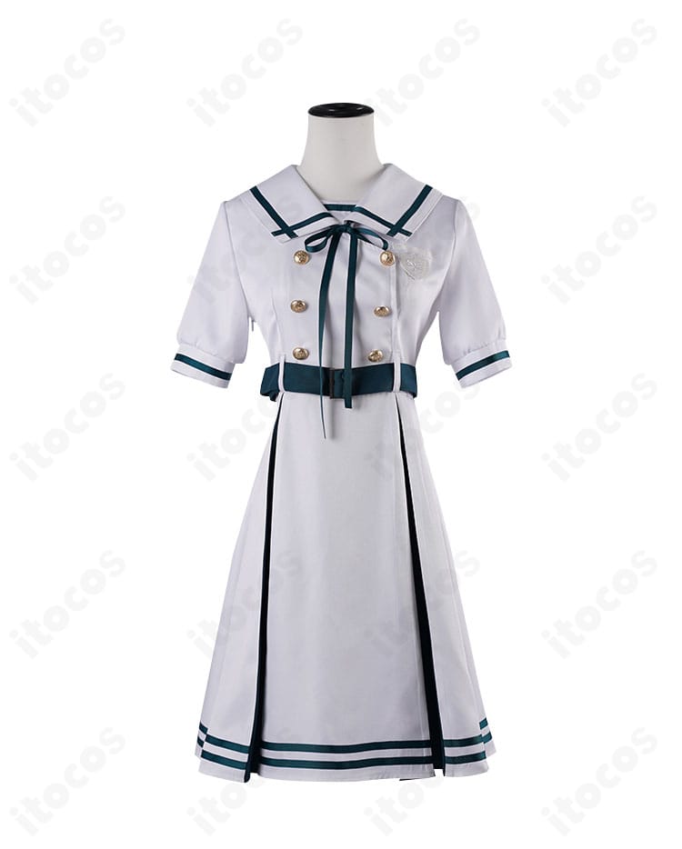 若葉睦 月ノ森女子学園夏制服コスプレ衣装の正面全体像