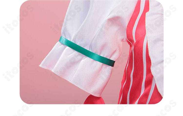 袖口の装飾ディテール。縁取りと飾り要素の意匠が見えるアップ画像。