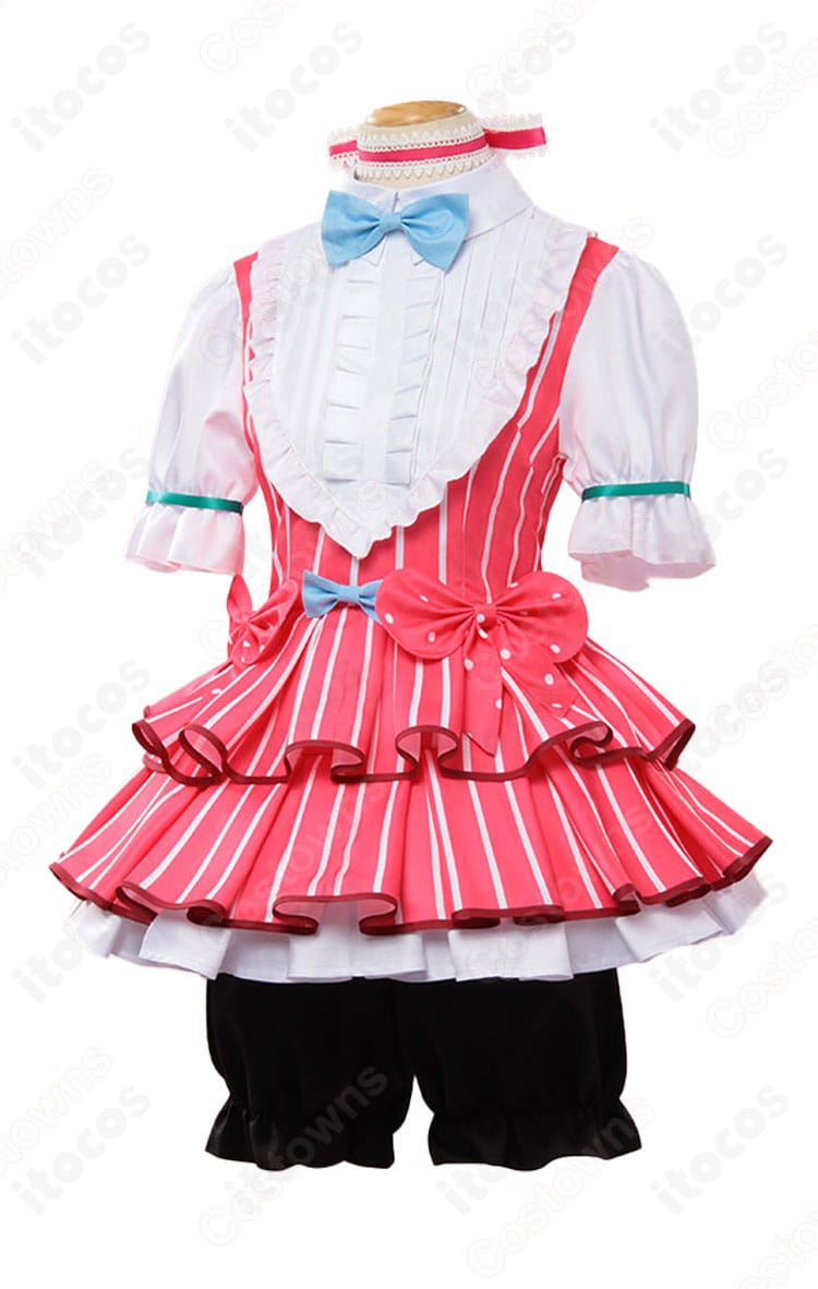 井芹仁菜コスプレ衣装の側面画像。ウエストラインとスカートのシルエットを確認できる。