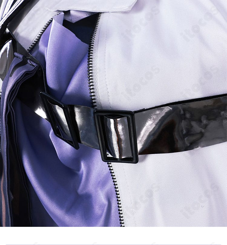 アークナイツ コントレール衣装・ウエスト系帯装飾の詳細。フィット感調整しやすいベルト風意匠。