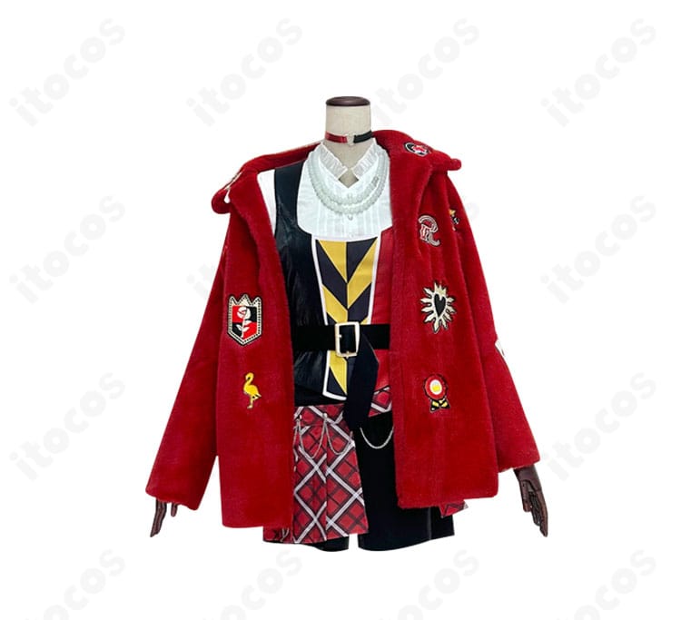 リドル・ローズハート新衣装コスプレの正面全体像。コートとレイヤー構成のシルエットが分かる画像