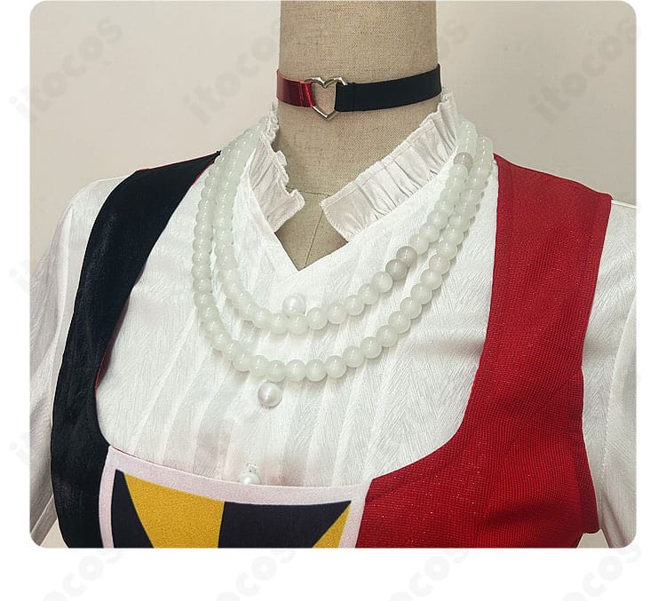 リドル・ローズハート新衣装の首飾り（チョーカー・ネックレス）詳細。留め方と装飾の形状が分かる画像