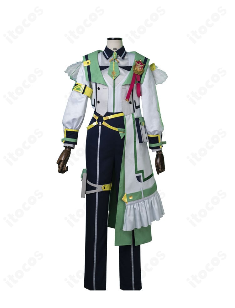 プロメッサ衣装コスプレ（朱桜司・姫宮桃李・乱凪砂共通）の正面全体。ジャケットラインと胸元装飾が見える正面図。