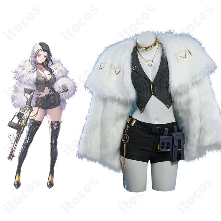 勝利の女神：NIKKE ロザンナのコスプレ衣装を着用したイメージ。イベント映えするコートとアクセサリーを再現。