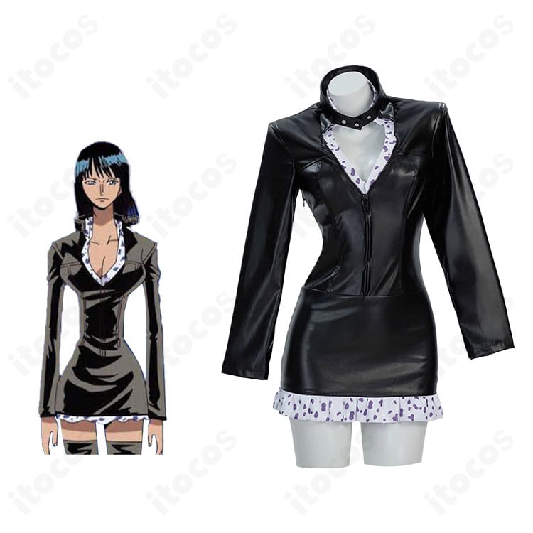 ワンピース ニコ・ロビン ウォーターセブン編のコスプレ衣装を着用したイメージ。高再現のシルエットでイベント映えする全身カット。