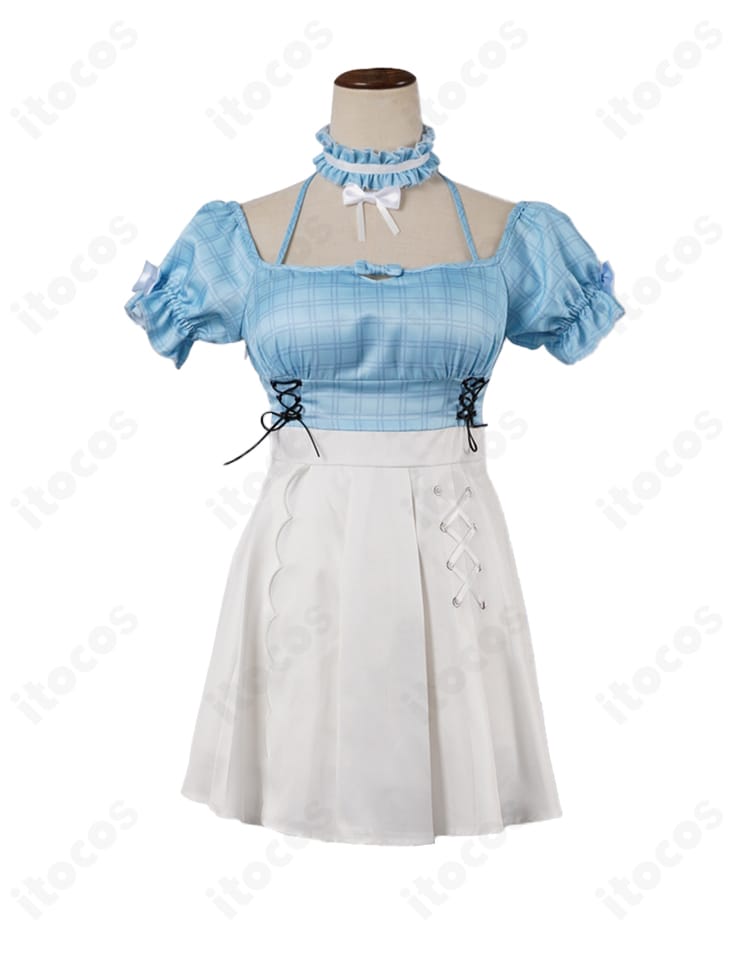 フワワ スカート前面装飾のクローズアップ。レースとリボンの重ね構成を鮮明に撮影