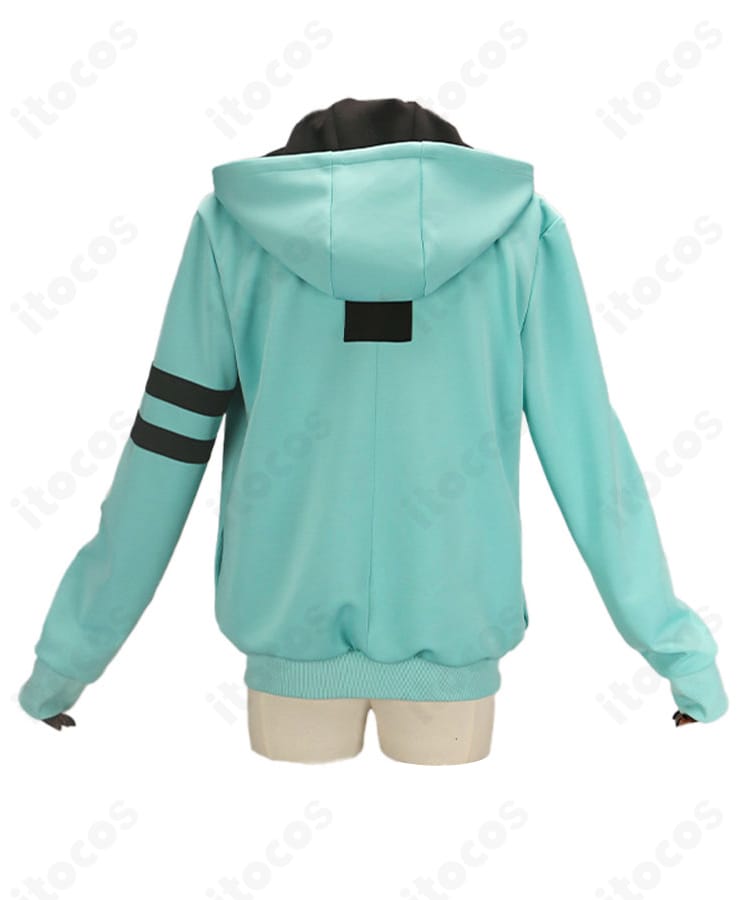 金木研 私服コート コスプレ衣装の背面ショット。背中の落ち感と後ろ姿の再現性を強調。