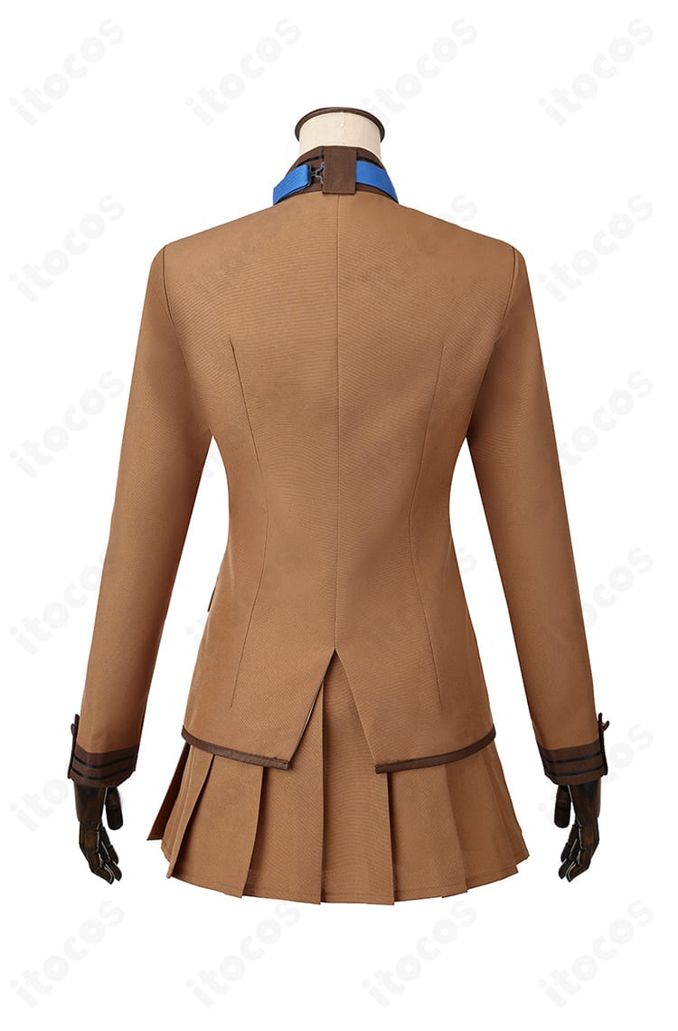 Fate/EXTRA 岸波白野 学園制服 コスプレ衣装 背面デザイン｜プリーツの整いとエンブレム配置