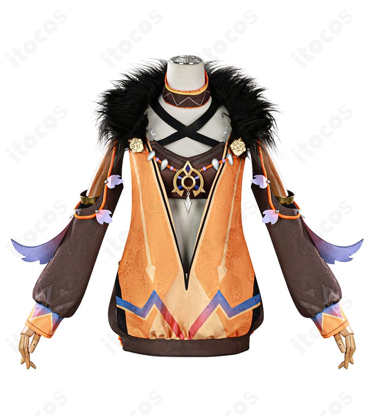 原神 イアンサ 通常版コスプレ衣装 正面全身。刺繍とパイピングが映える高品質ディテール