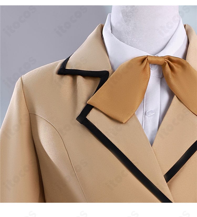 向坂雫 制服コスプレ衣装のリボンタイ装飾アップ。結び目の形が安定する作り