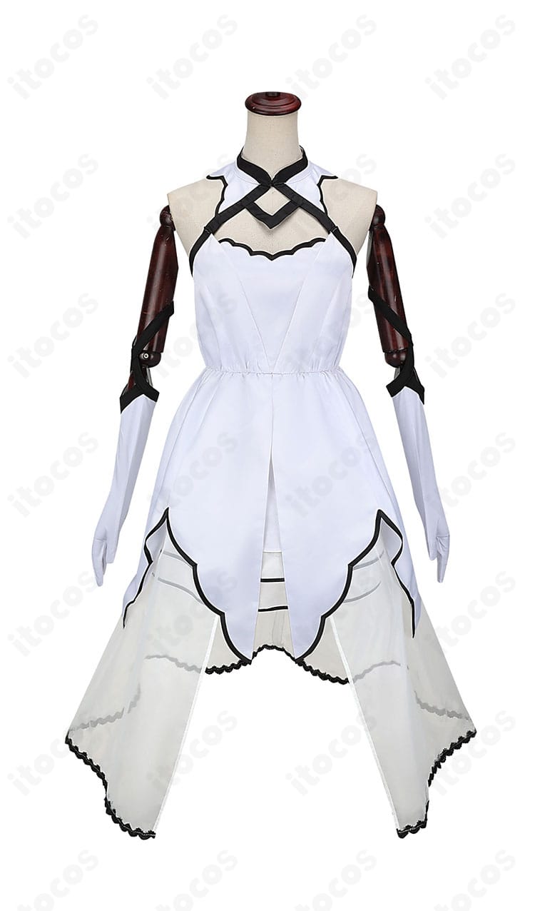 FGO アルクェイド 通常verコスプレ衣装の正面全身。ワンピースのラインと丈感を確認できるカット。