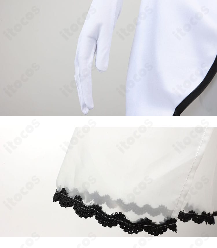 手袋と裾装飾の近接ショット。FGO アルクェイド 通常ver衣装の質感と高級感ある仕上げ。