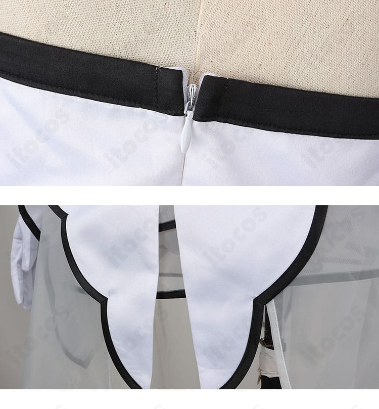 スカート背面ファスナーの拡大。FGO アルクェイド 通常ver衣装の着脱しやすさを示すディテール。