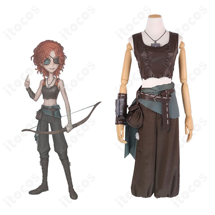 第五人格 弓使い（ブリュンヒルド・ウェルフ）と衣装のコラボイメージ。ゲーム雰囲気を反映したフルセット再現。