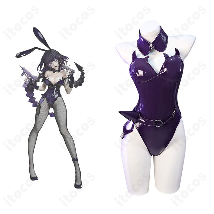 邪桒ナヅミのバニーガール衣装を着用した全身イメージ。キャラクター性と衣装一式の組み合わせが分かるカット。