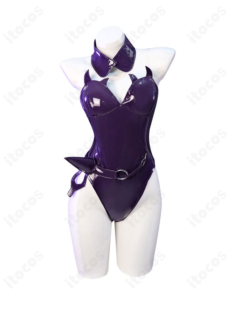 邪桒ナヅミ バニーガール衣装の後ろ姿。尾飾りと背面のシルエット、アクセサリー位置が確認できる画像。