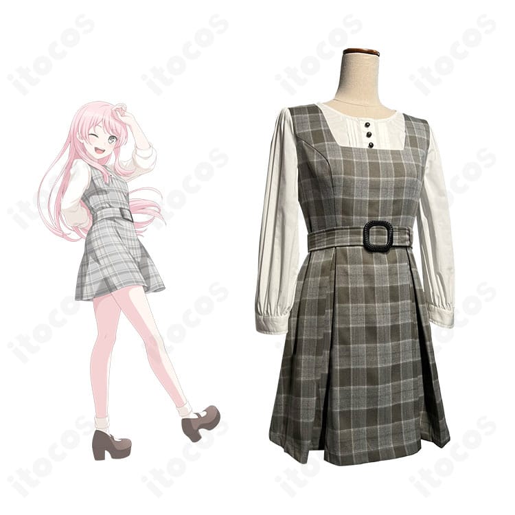 BanG Dream! It's MyGO!!!!! 千早愛音 私服コスプレ衣装の全体イメージ（前面）