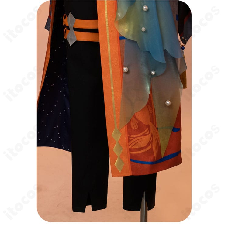 瞬祭礼衣装の裾装飾ディテール。縁取りと模様の再現度が伝わる写真