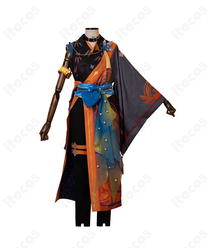 Crazy:B 瞬祭礼衣装の正面全体。和風装飾と花柄刺繍の配置が分かるカット