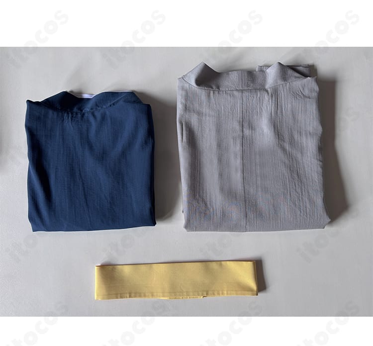 桂小太郎 通常和装コスプレのセット内容。羽織・和服・帯の3点を並べて構成が分かる画像。