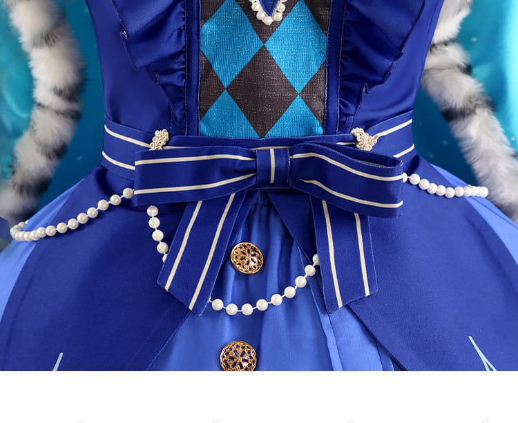 鳳えむ クイーン・オブ・ダイヤ 衣装のウエスト周り装飾。リボンと腰飾りの配置が分かる画像