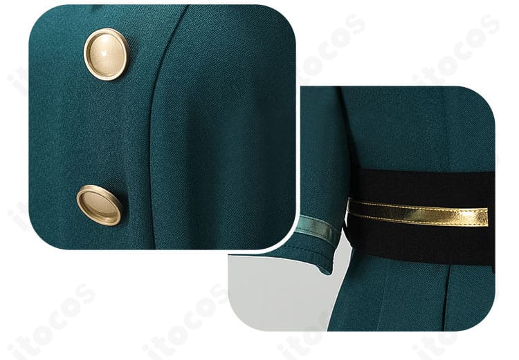 草薙寧々 Cat Life 襟まわりの精密な刺繍を拡大。ステッチの密度と模様の再現性を強調