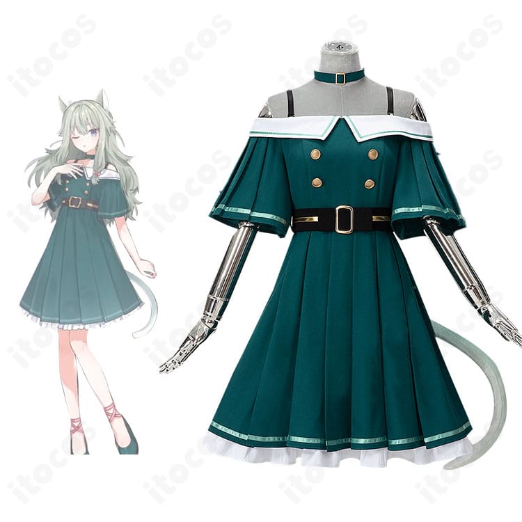 プロジェクトセカイ 草薙寧々 Cat Life コスプレ衣装一式をモデル着用、世界観に忠実な配色と装飾で役柄を高再現