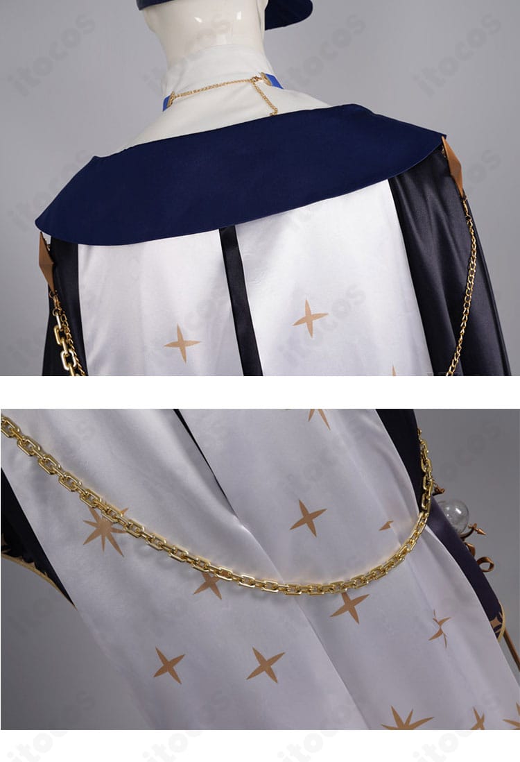 背中の装飾ディテール。マント留めと装飾パーツの配置が分かる。