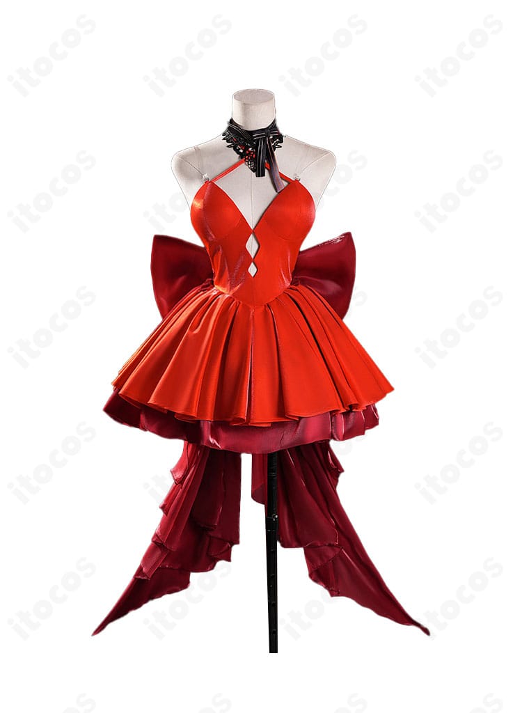 式波・アスカ・ラングレー WILLE版コスプレ衣装の正面全体。発色とラインが分かるスタイリング。